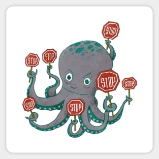 Octopus STOP Sticker